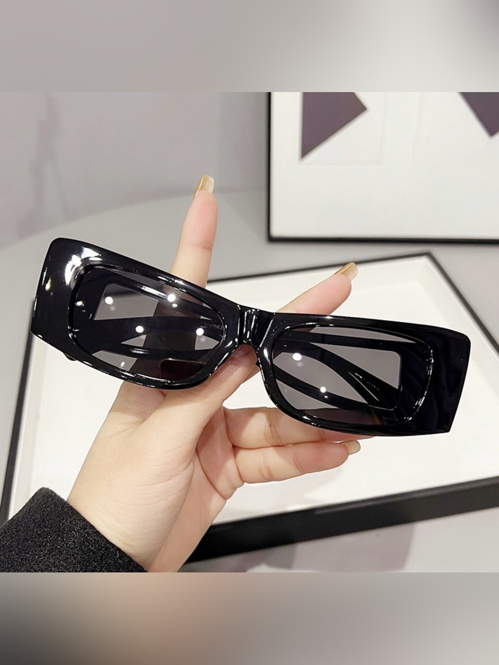 Black Rectangular Women’s Sunglasses